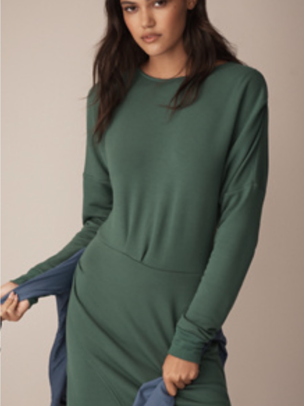 Anthropologie Daily Practice Long Sleeve Asymmetrical Mini Dress size M
